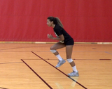 Athlete performing pre-determined distance version of the shuttle run from push-up exercise