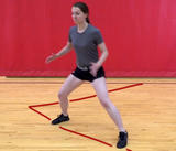 Forward run with backward zig-zag side shuffle
