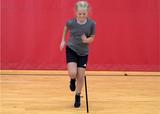 Single-leg hops: side-to-side