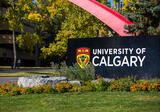 The University of Calgary campus, arch, and sign