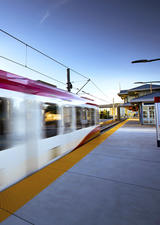 C-train arriving at University Station