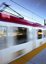 CTrain pulls away from station