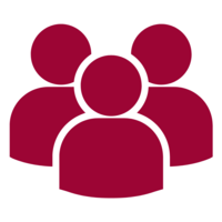 Graphic of three people