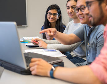 students studying