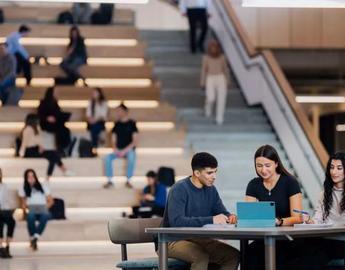 mathison hall - photo with students studying