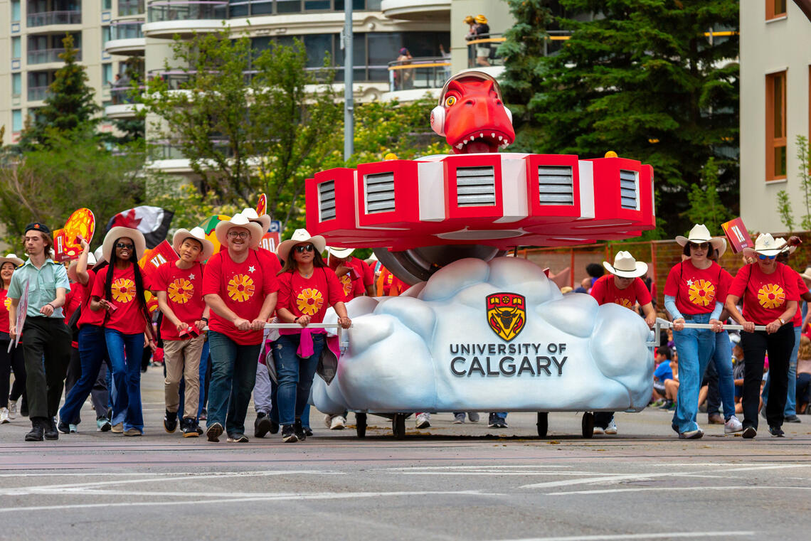 UCalgary dinos parade float