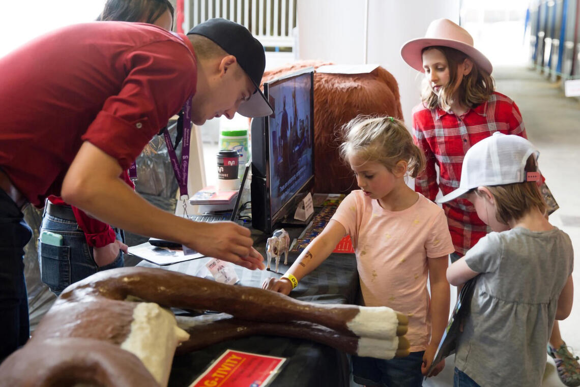 A group of kids at the Stampede