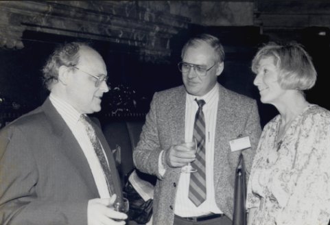 Gayle with Dick Ramsay
                  and Terry Bamford